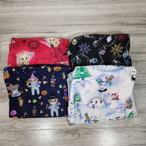 Women's Scrub Tops Size M Lot of 4